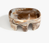 Dinosaur Designs large Branch bowl in cappuccino resin, angled view