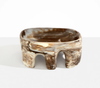 Dinosaur Designs large Branch bowl in cappuccino, swirled resin on branch-like feet