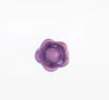 Dinosaur Designs Bud resin ring in grape purple, flower-shaped top view
