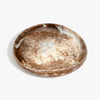 Dinosaur Designs large Earth bowl in cappuccino resin, top view of the speckled brown centre