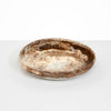 Dinosaur Designs large Earth bowl in cappuccino, brown and cream marbled resin, side view