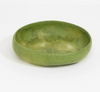 Dinosaur Designs small Earth bowl in olive, green marbled resin, side view