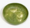 Dinosaur Designs small Earth bowl in olive, green marbled resin, top view