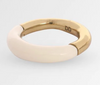 Dinosaur Designs Horn ring in cream resin with gold-plated band