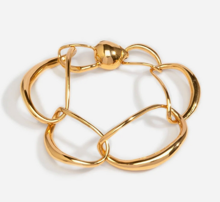 Dinosaur Designs Liquid chain bracelet in gold-plated brass with organic links