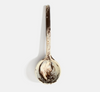 Dinosaur Designs medium Lunar spoon in cappuccino, brown and cream resin