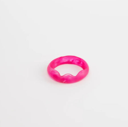 Dinosaur Designs Paradise resin bangle in flamingo hot pink