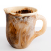 Dinosaur Designs large Rock jug in cappuccino, brown and cream swirled resin