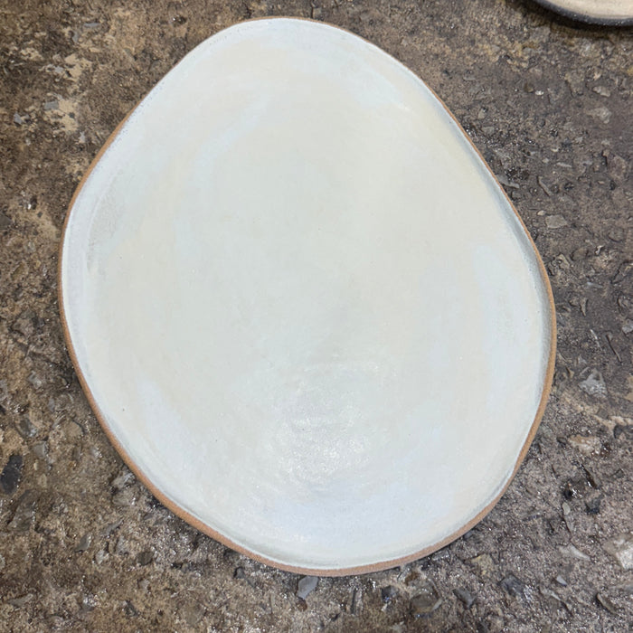 Drift Ceramics glazed platter in sky wash