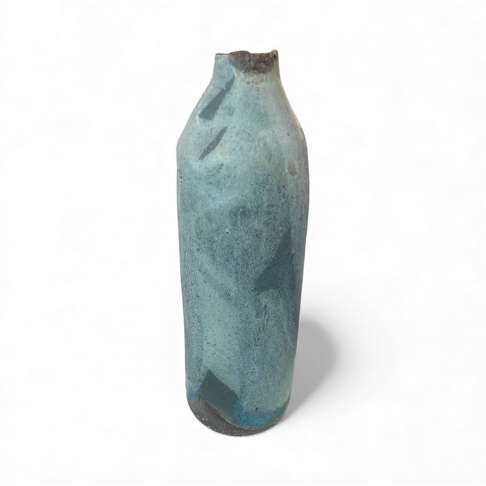 Drift Ceramics small bottle form in teal blue
