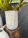 Drift Ceramics wide vase form in white, alternate view