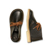 Duckfeet Helsingør boot in black pebbled leather with crepe rubber sole and brown laces — wide toe box, lace-up ankle boot