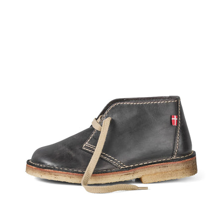 Duckfeet Sjaelland slate leather lace-up desert ankle boot with natural crepe sole