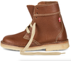 Duckfeet Sønderborg nut pebbled leather lace-up ankle boot with crepe rubber sole