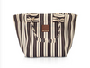 Eau bags tote bag in brown and white stripe