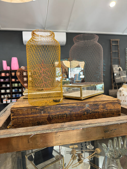 Emma Davies fine net vessels medium in ochre