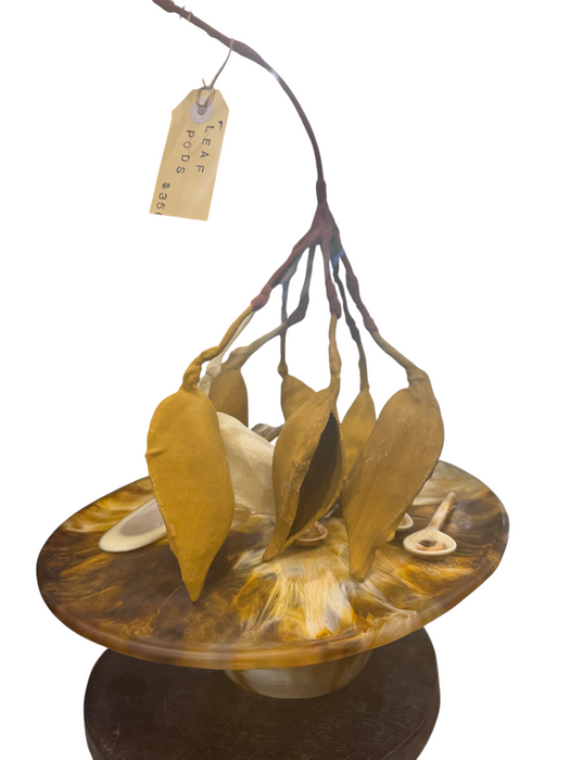 Emma Davies leaf pods, pod 2: 6 ochre, 1 ivory