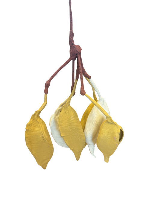Emma Davies leaf pods, pod 3: 4 ochre, 2 ivory