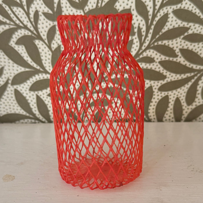 Emma Davies mesh net vessel, extra small, in coral