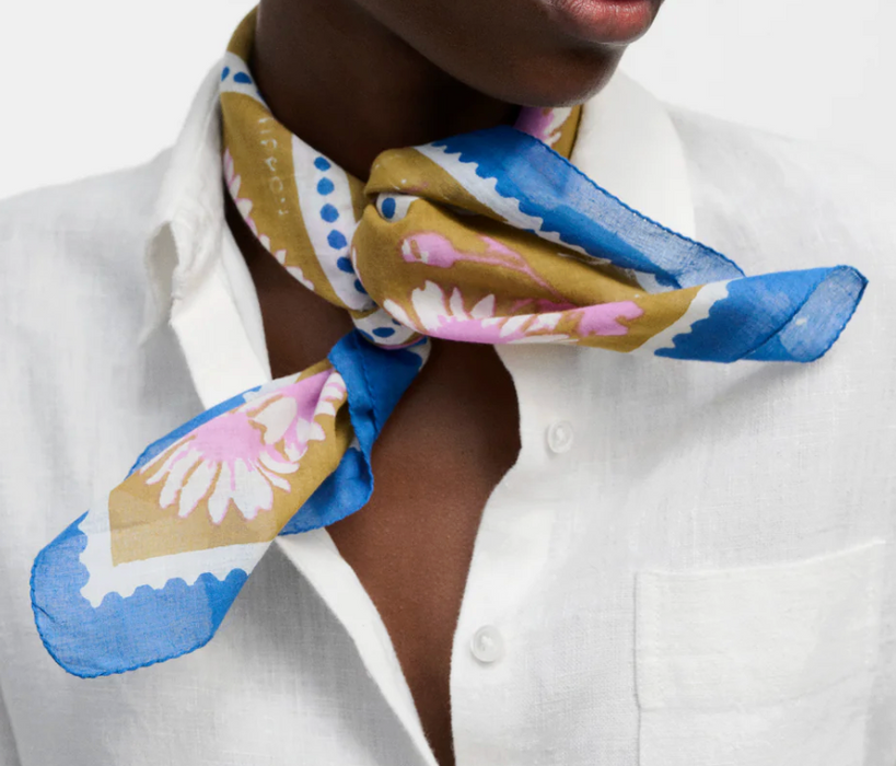 Epice cotton square bandana 70x70cm in ochre