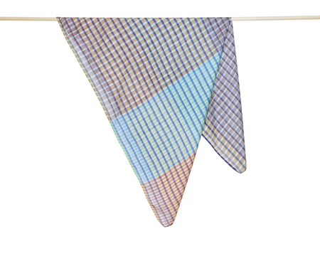Epice silk and cotton fine check weave bandana
