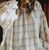 Etika cream check blouse