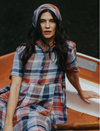 Etika madras check linen dress