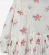 Ewa i Walla Bengta cream floral cotton dress, close-up of lace trim bodice