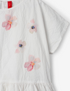 Ewa i Walla Davida white floral dress, close-up of short sleeve and bodice