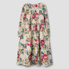 Ewa i Walla Deana cream cotton dress with large rose print and long sleeves