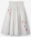 Ewa i Walla Hildeborg white floral cotton skirt, back view