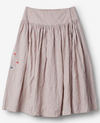 Ewa i Walla Jannika gathered skirt in pink and red fine check cotton