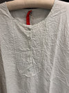 Ewa i Walla Lis tunic shirt, mint scoop neckline and buttons close-up