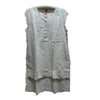 Ewa i Walla Lis tunic shirt, sleeveless pale mint crinkle cotton with button placket