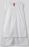 Ewa i Walla Lis tunic shirt in white, sleeveless with split hem, flat lay