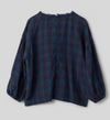 Ewa i Walla Penelope navy checked blouse, back view