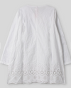 Ewa i Walla Pim white broderie anglaise tunic, back view with eyelet hem