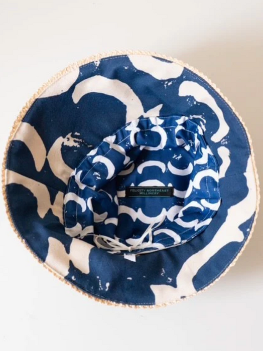 Felicity Northeast travel hat printed fabric, alternate view