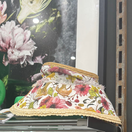 Felicity Northeast travel hat printed fabric in floral