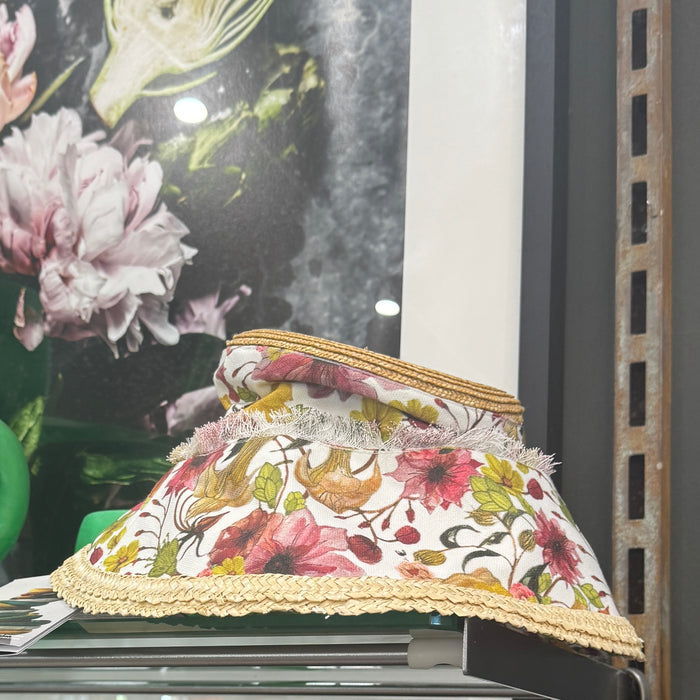 Felicity Northeast travel hat printed fabric in floral