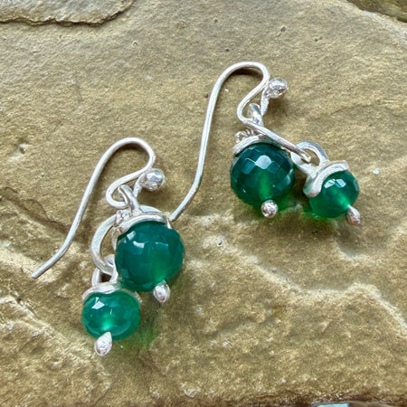 Designs by Flick seaweed onyx stone earrings by Flick Pope, alternate view