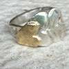 Designs by Flick silver and gold heart scales ring by Flick Pope