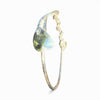Flick Pope Tangled Up Heart silver bangle, side view