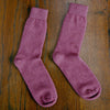 Francie possum merino socks in magenta