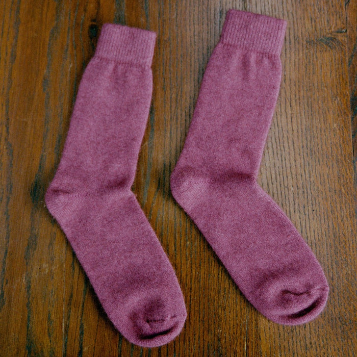 Francie possum merino socks in magenta