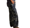 Free People Good Luck barrel jeans in navy paisley print, side view