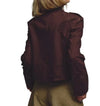 Free People Ryland band jacket in burgundy, back view