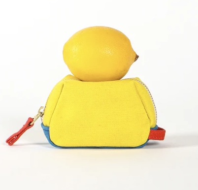 Immodest Cotton clam shell pouch