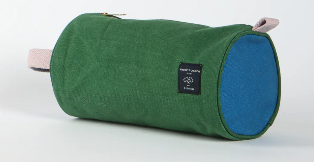 Immodest cotton duffel kit toiletries bag
