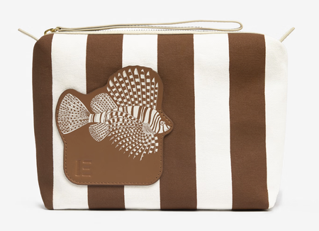 Inouitoosh cotton canvas striped pouch
